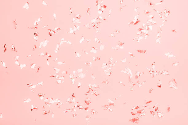 istock Silver sparkles on pink pastel trendy background 1224963312