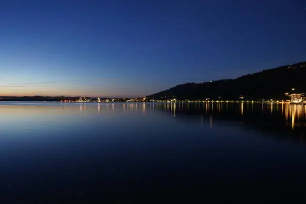 Bodensee view from Bregenz at blue hour