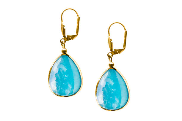 istock Aquamarine earrings isolated 1224974837
