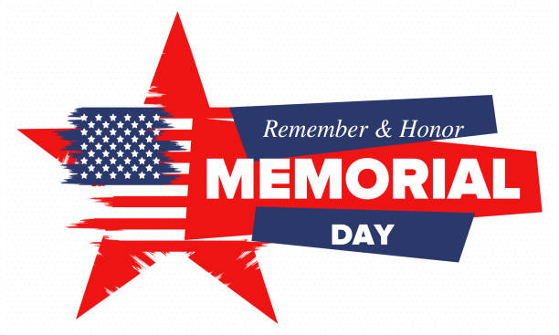Memorial Day in United States. Remember and Honor. Federal holiday for remember and honor persons who have died while serving in the United States Armed Forces. Celebrated in May. Vector poster Memorial Day in United States. Remember and Honor. Federal holiday for remember and honor persons who have died while serving in the United States Armed Forces. Celebrated in May. Vector poster memorial day art stock illustrations