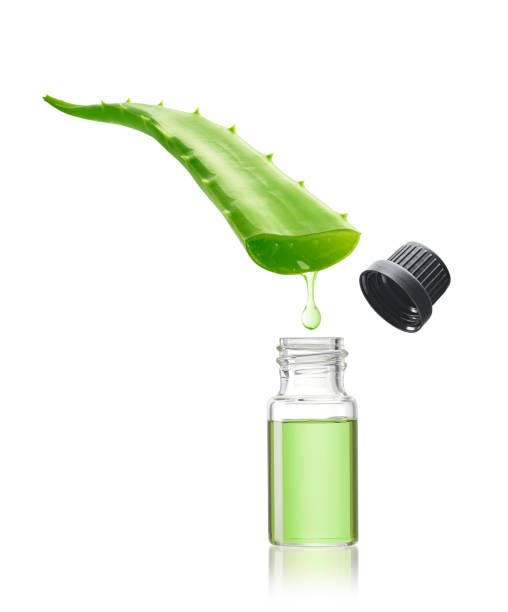 istock Aloe vera essence gel isolated on white background 1224978131