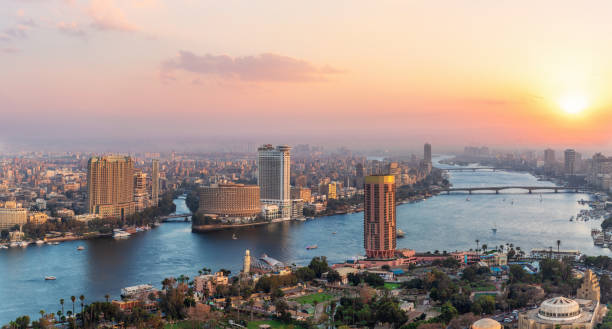 istock Sunset over the NIle in Cairo downtown, Egypt 1224982967