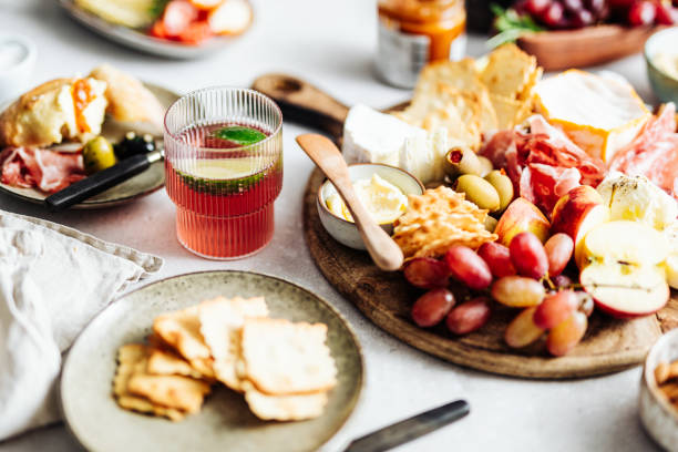 istock Close-up of fresh meze platter served on table 1224987465