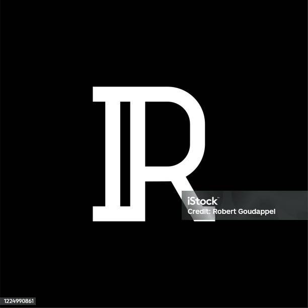Serif R Icon Vector Elegan Serif Logo Letter R Ilustrasi Stok - Unduh Gambar ...