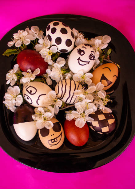 istock Easter still life with painted eggs and flowers 1224991066