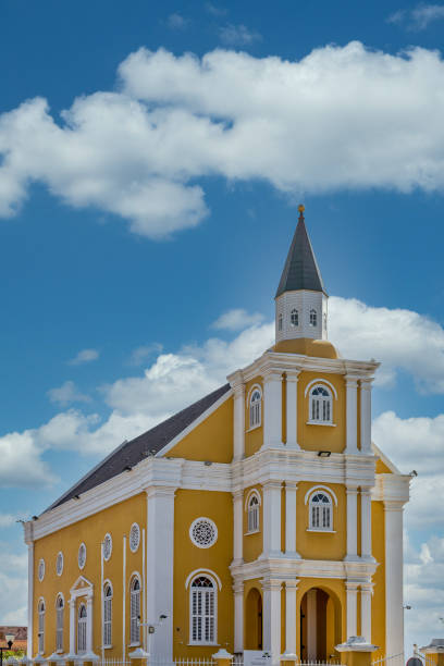 istock Yellow and White Church on Curacao 1224992891