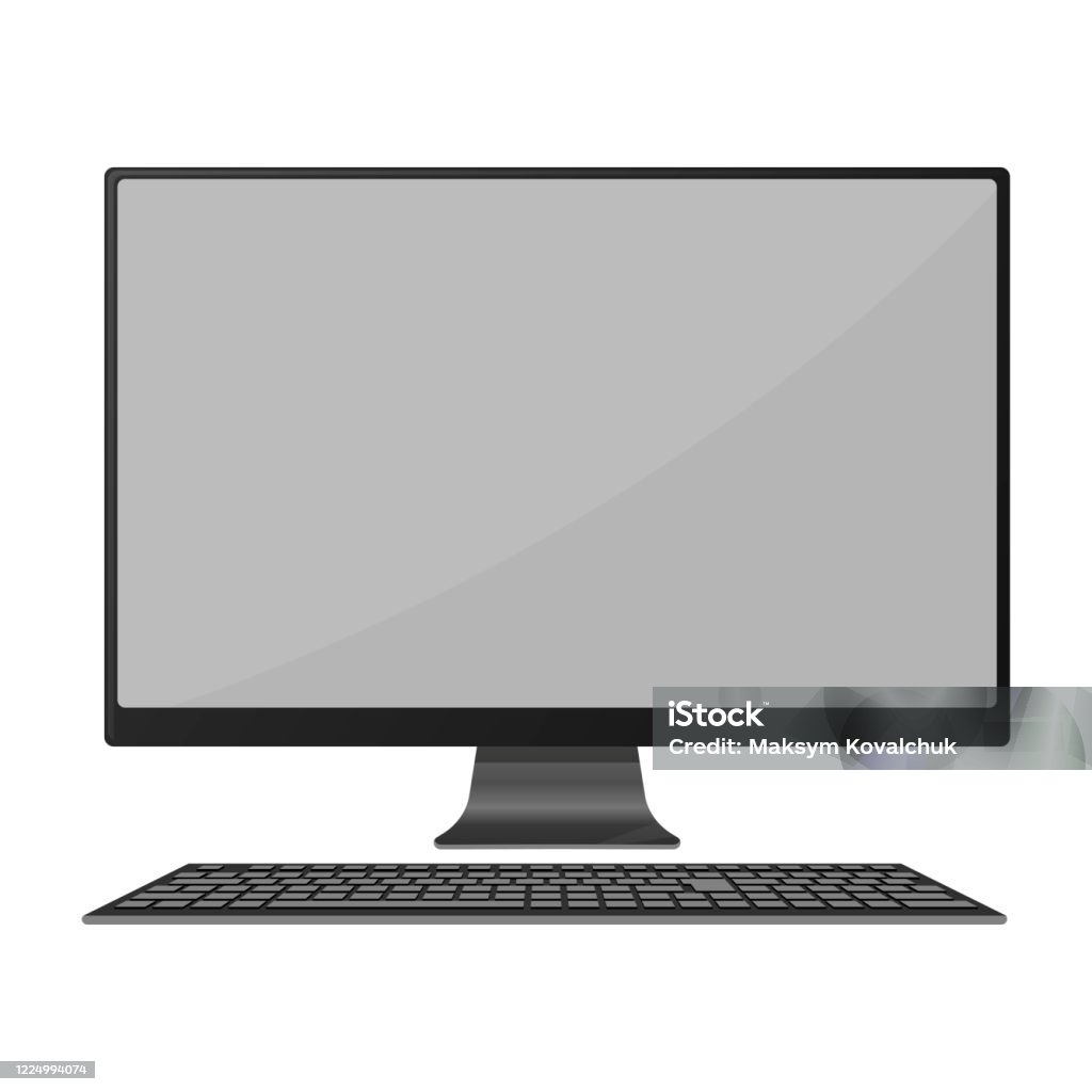 Simple Template Computer Vector Computer Template Computer Techologies Stock Illustration ...