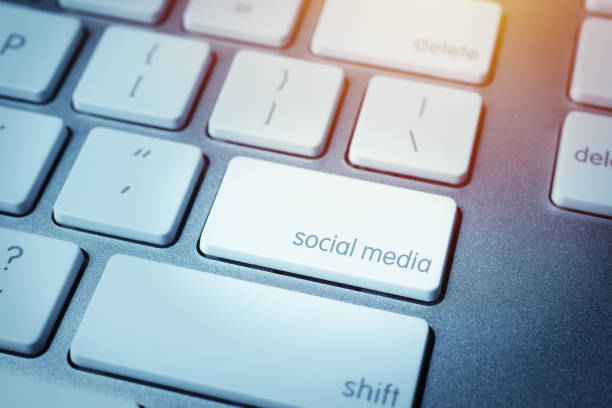 istock Close-up of Words Social Media on Computer Keyboard Button 1225002261