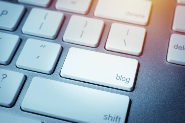 Close-up of Word Blog on Computer Keyboard Button