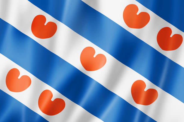 ilustraciones, imágenes clip art, dibujos animados e iconos de stock de bandera étnica de frisia neerlandesa, europa - friesland