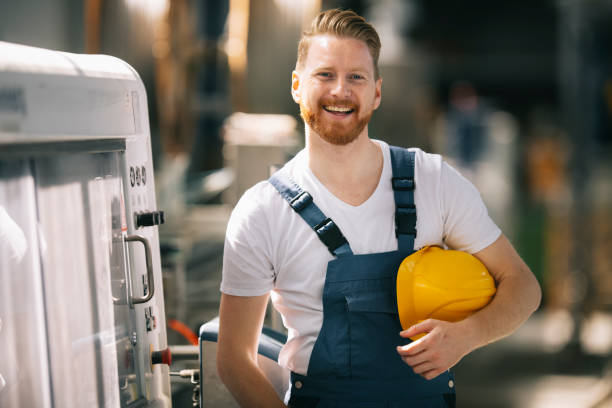istock Portrait of factory worker. 1225003334