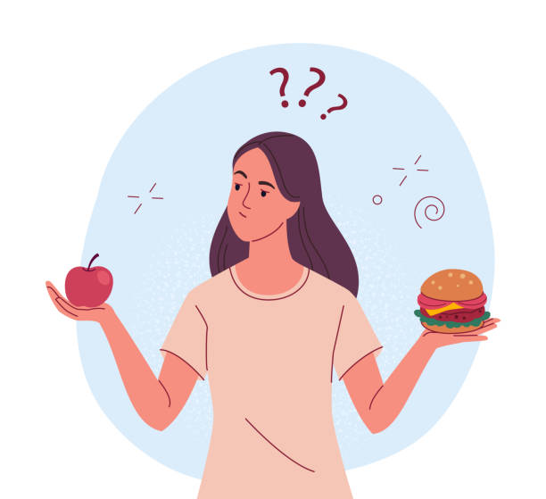 ilustrações de stock, clip art, desenhos animados e ícones de diet choice. - white background cut out food choice