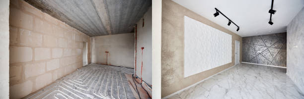 istock Comparison of apartment before and after renovation. 1225010167