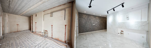 istock Spacious and bright apartment before and after renovation. 1225010173