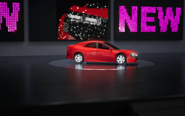 istock Unbranded car at the motor show 1225013205