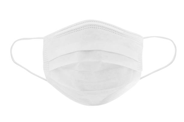 istock Protective face mask. Disposable earloop 3-layer face mask in white colour for protect against virus and bacteria. - image 1225015749