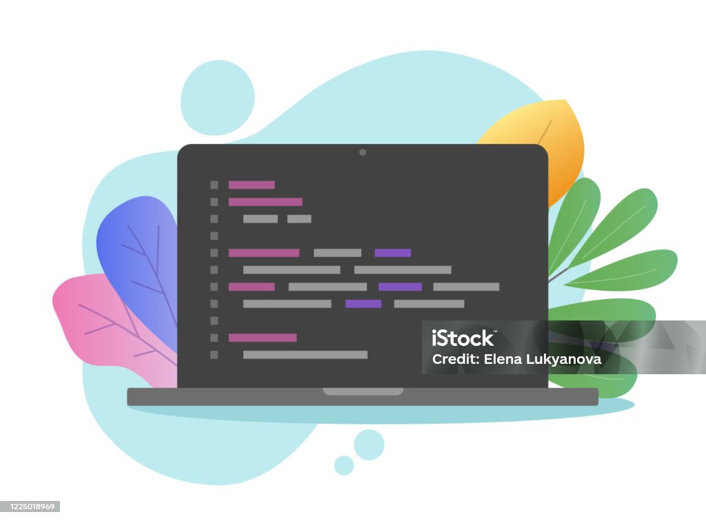 Pemrograman Javascript Atau Kode Html Pada Layar Komputer Laptop Atau ...