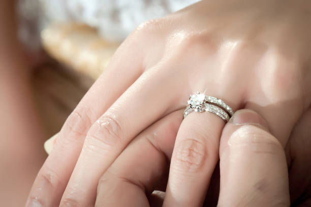 istock The groom wearing wedding ring for his bride 1225020157