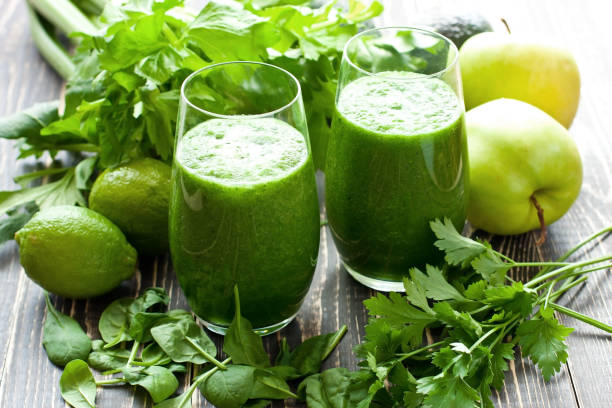 istock Healthy green smoothie,  selective focus 1225023815
