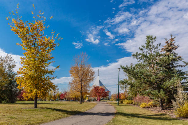 forest park - saskatoon saskatchewan university canada imagens e fotografias de stock