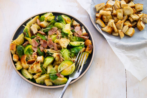 istock Roasted Brussel Sprouts, Bacon and Croutons 1225029716