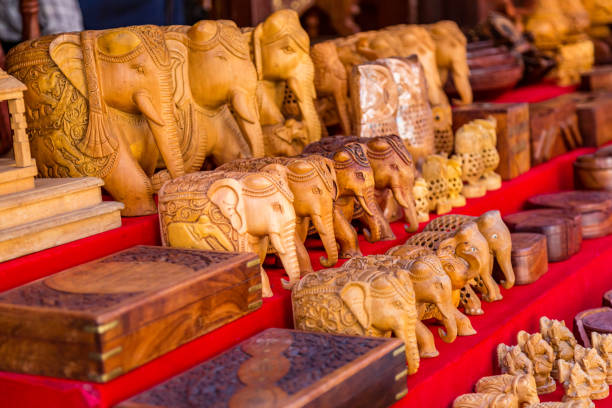 istock Wooden Elephant Statue,Elephant Sculpture 1225030128