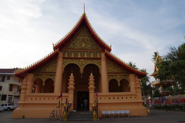 istock Buddhist temple in Vientiane 1225032542