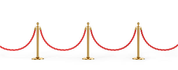 istock Rope fencing isolated on a white background. 3d illustration 1225035796