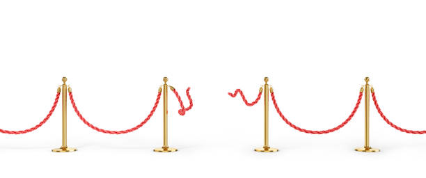 istock Rope fencing isolated on a white background. 3d illustration 1225035806