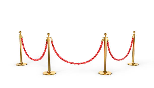 istock Rope fencing isolated on a white background. 3d illustration 1225035818