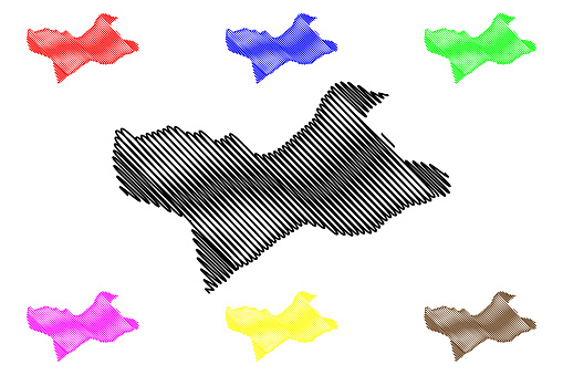 Vetores de Mapa Do Distrito De Wadi Al Shatii e mais imagens de