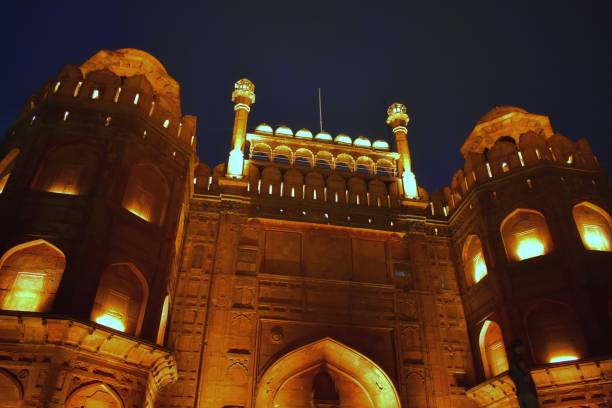 istock Red Fort in New delhi in evening 1225039003