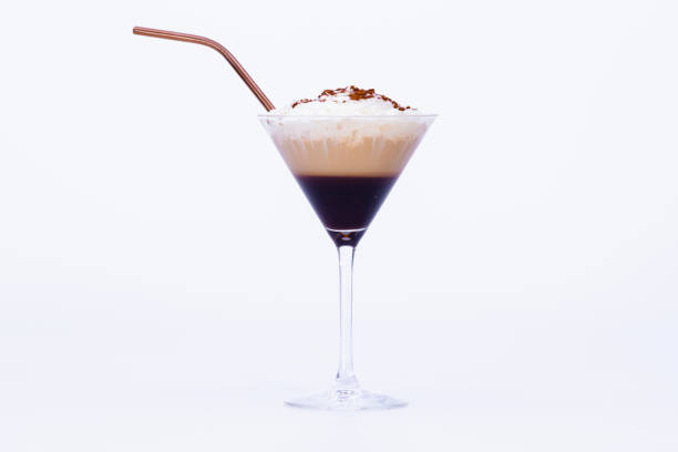 istock cocktail glass with a delicious cappuccino with straw 1225043707