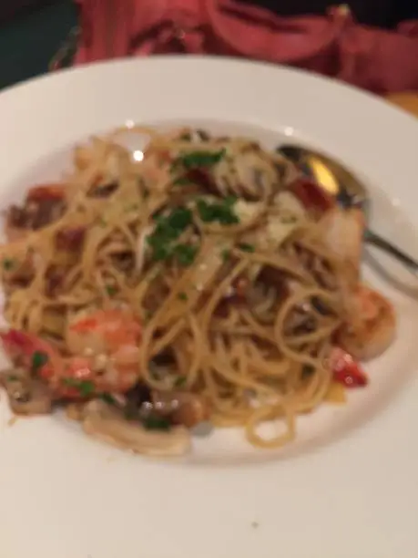 Healthy shrimp pasta