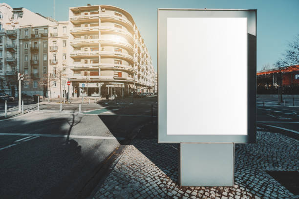 istock Blank ad poster placeholder mockup 1225052331