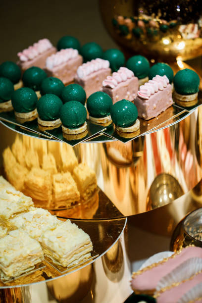 istock desserts with fruits, mousse, biscuits 1225055330
