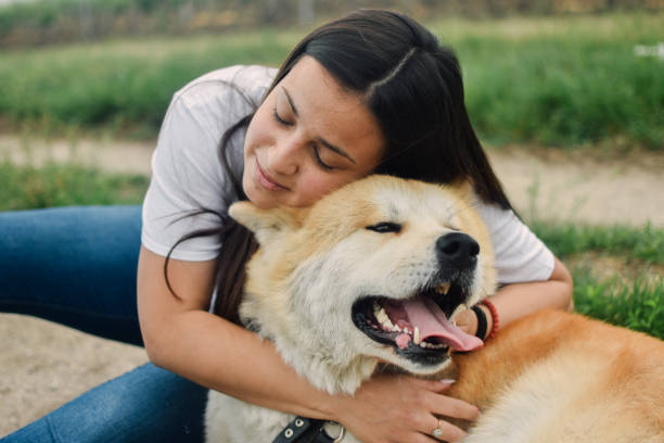 istock Beautiful girl with a beautiful dog 1225066348