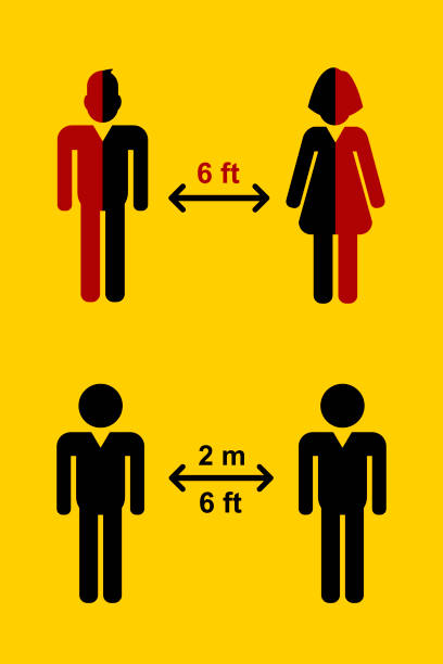 사회 분리 아이콘입니다. - contamination meter stock illustrations