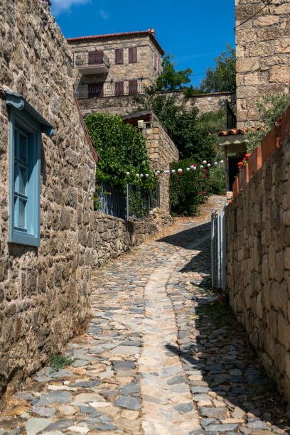 villaggio di adatepe, ayvalik, turchia - ayvacık foto e immagini stock