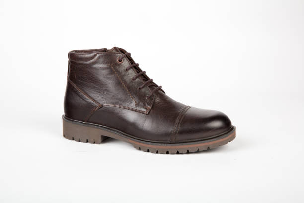 istock Mens shoes on white background 1225075865