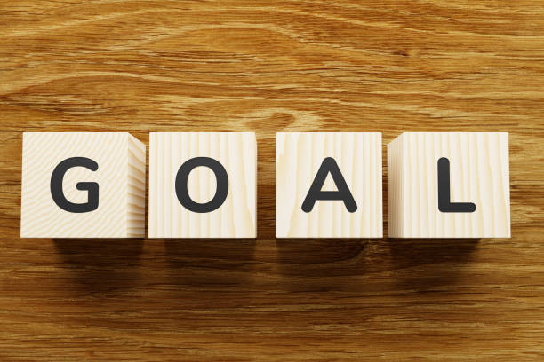istock Goal - word on wooden cubes. 1225080360
