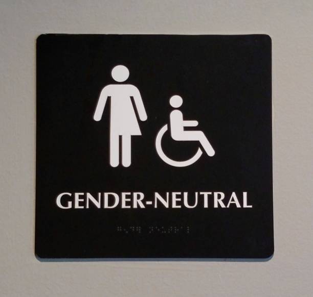 Gender neutral sign Sign for gender neutral restroom gender neutral photos stock pictures, royalty-free photos & images