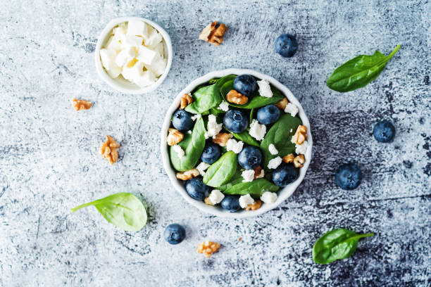 istock Spinach blueberry walnut Feta salad 1225084457