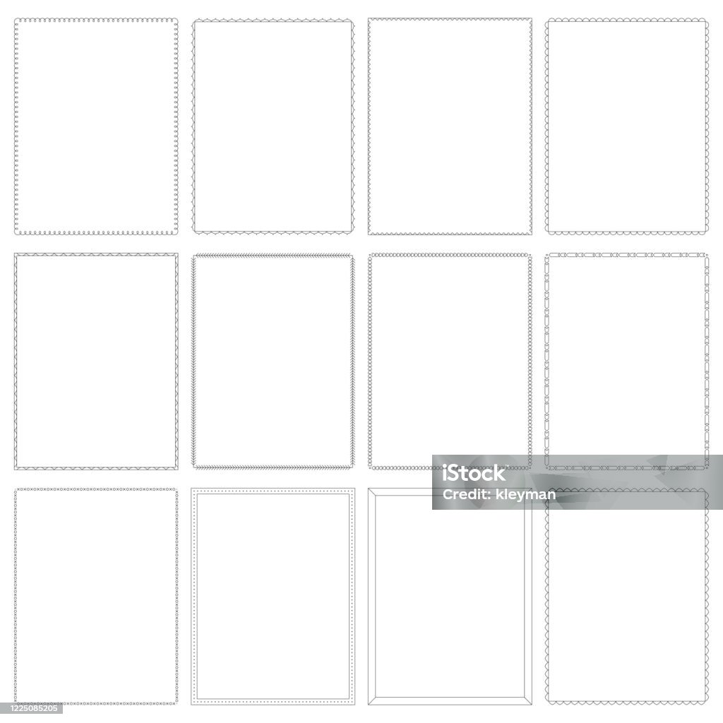 Basic Photo Frame Border Basic Page Border Frames Stock Illustration - Download Image Now ...