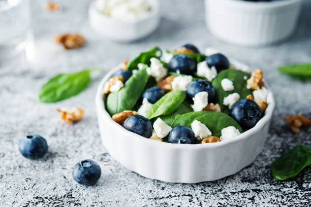 istock Spinach blueberry walnut Feta salad 1225085303