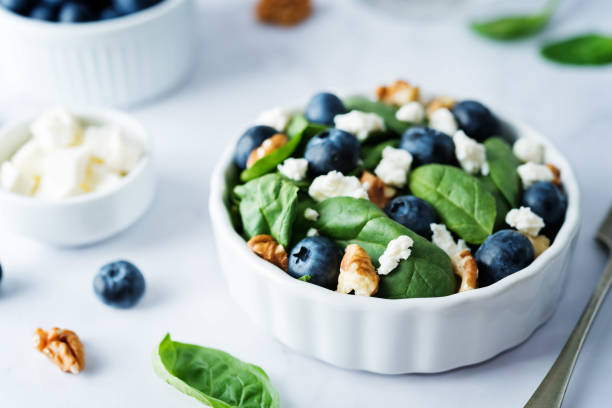 istock Spinach blueberry walnut Feta salad 1225085311