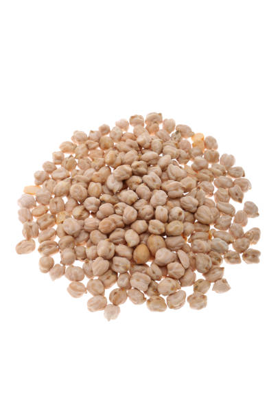 istock Chickpea uncooked chickpea isolated on white background, Top view. 1225086828