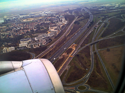 2010 - Approach for landing at Charles De Gaulle airport. Paris, France.