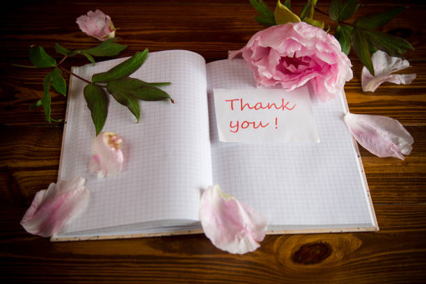 istock pink beautiful peony with petals, blank notebook and greeting card 1225089444