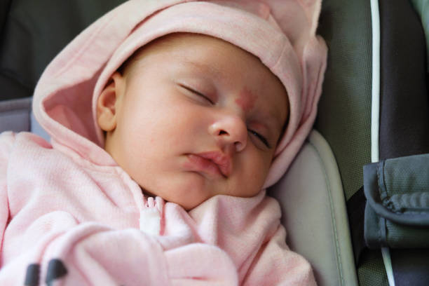 Baby Girl Sleeping stock photo